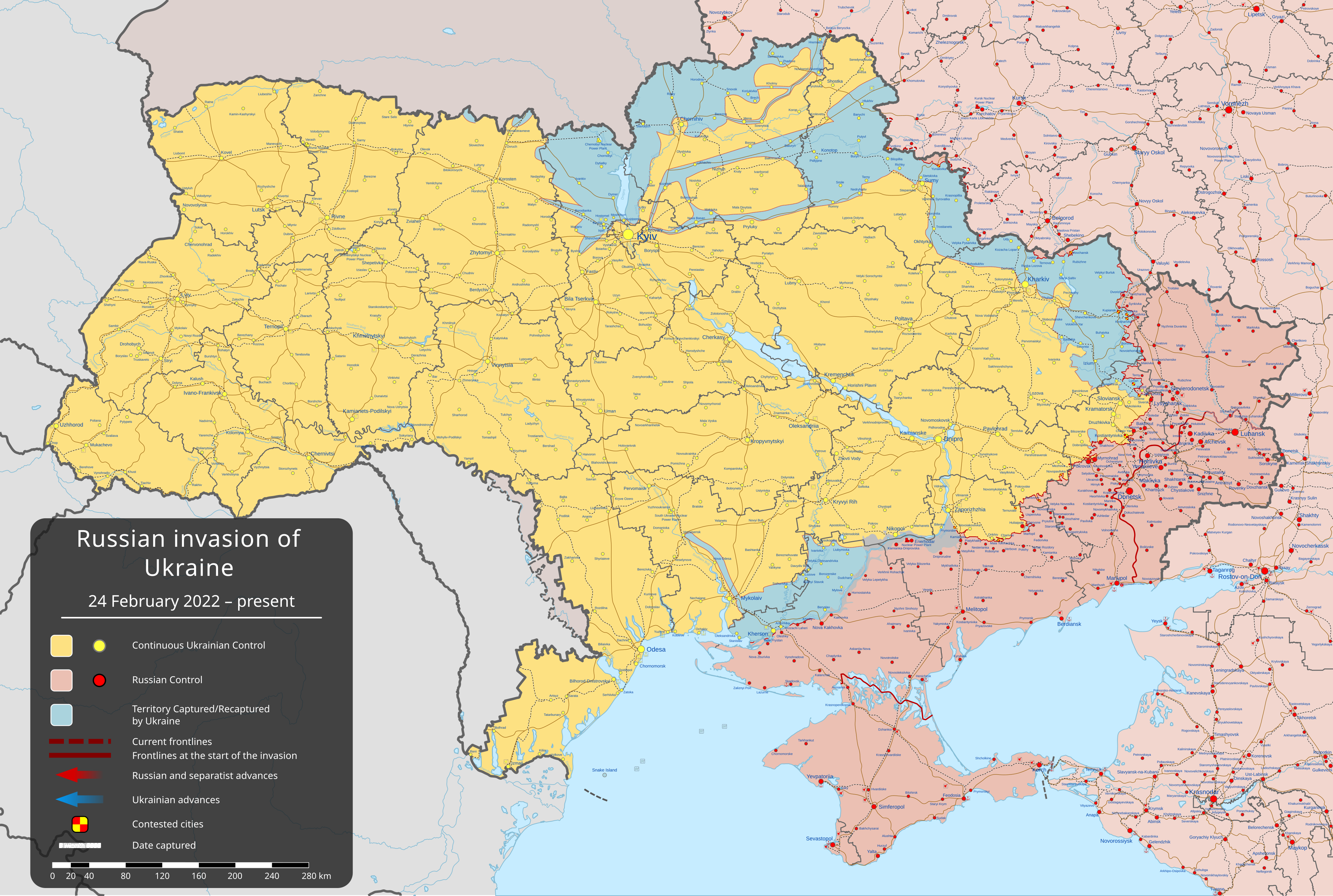 Ukraina rinne: 1558. sõjapäeval toimus 232 lahingkokkupõrget